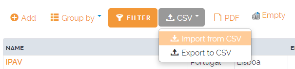 Import a new Organization